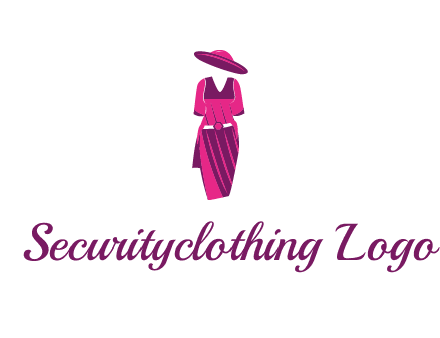 vintage dress with hat logo