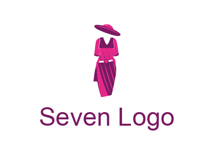 vintage dress with hat logo