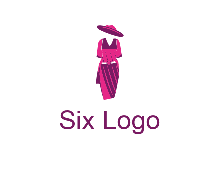 vintage dress with hat logo