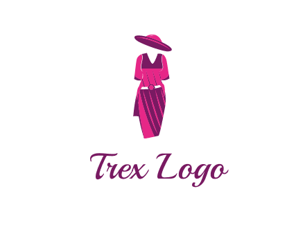 vintage dress with hat logo
