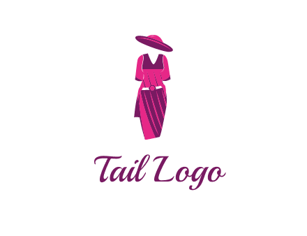 vintage dress with hat logo