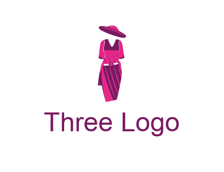 vintage dress with hat logo