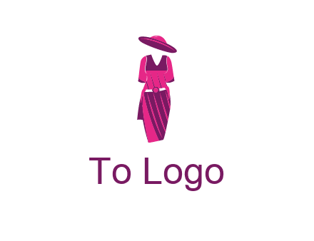 vintage dress with hat logo