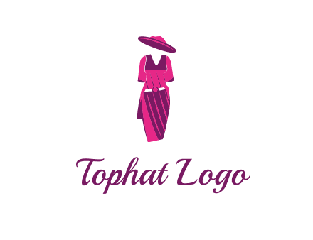 vintage dress with hat logo
