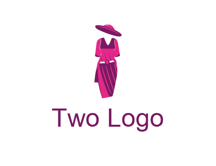 vintage dress with hat logo