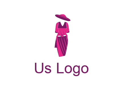 vintage dress with hat logo