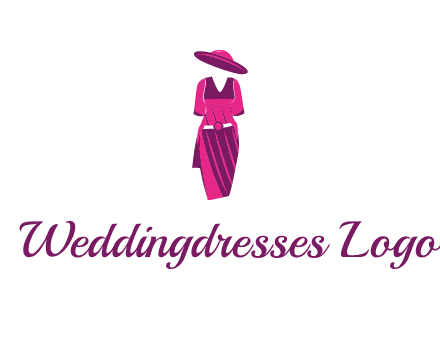 vintage dress with hat logo