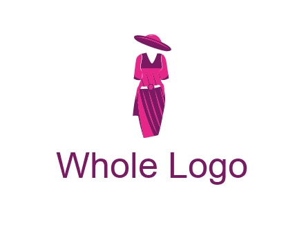 vintage dress with hat logo