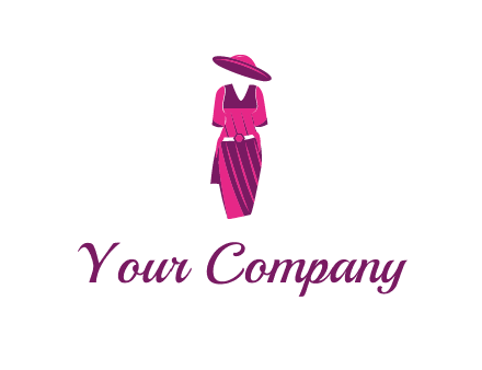 vintage dress with hat logo