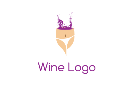 girl in bikini and wine splash vector