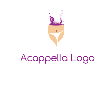 girl in bikini and wine splash vector