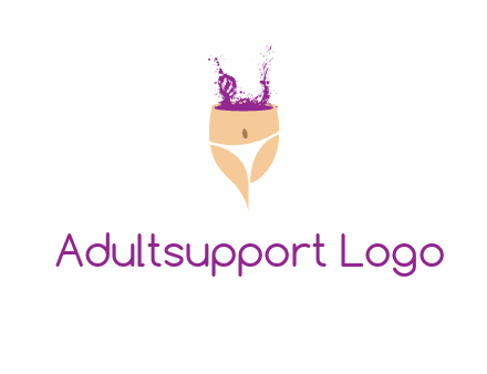 girl in bikini and wine splash vector
