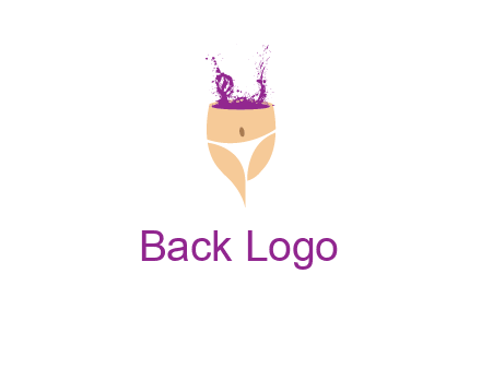 girl in bikini and wine splash vector