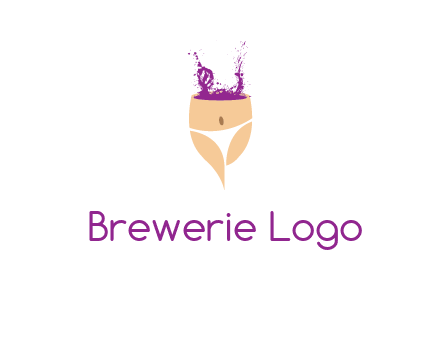 girl in bikini and wine splash vector