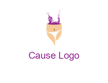 girl in bikini and wine splash vector