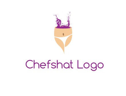 girl in bikini and wine splash vector
