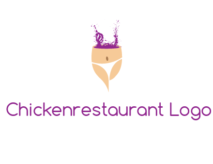 girl in bikini and wine splash vector