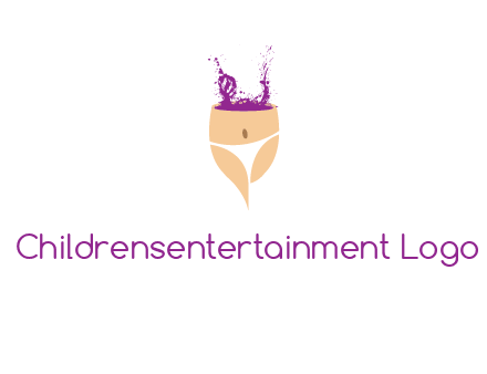 girl in bikini and wine splash vector