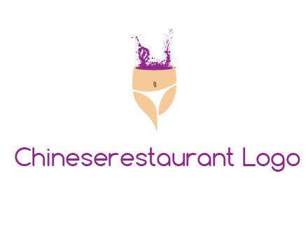girl in bikini and wine splash vector