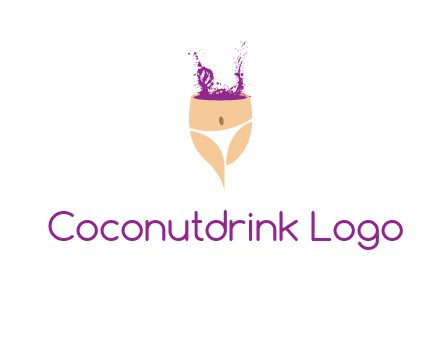 girl in bikini and wine splash vector
