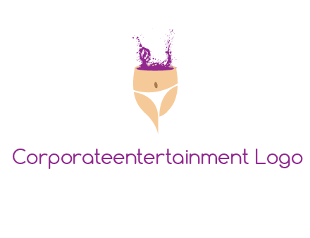 girl in bikini and wine splash vector