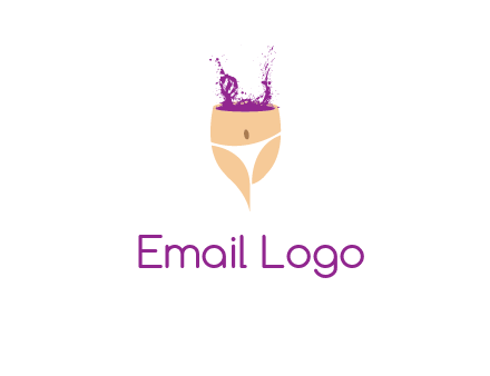 girl in bikini and wine splash vector