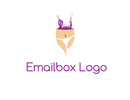 girl in bikini and wine splash vector