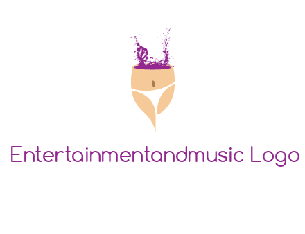 girl in bikini and wine splash vector