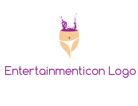 girl in bikini and wine splash vector