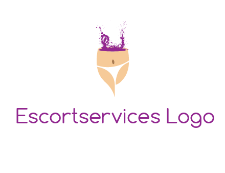 girl in bikini and wine splash vector