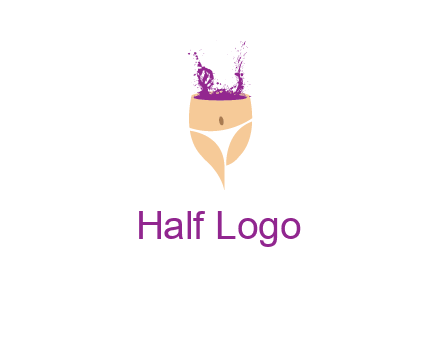 girl in bikini and wine splash vector