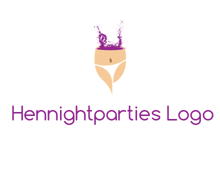 girl in bikini and wine splash vector