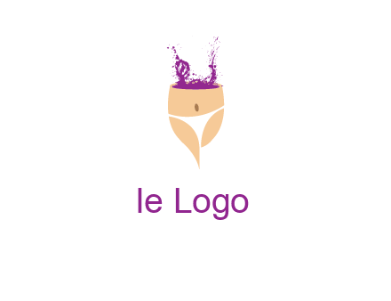 girl in bikini and wine splash vector