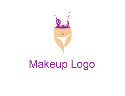 girl in bikini and wine splash vector