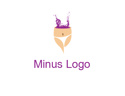 girl in bikini and wine splash vector