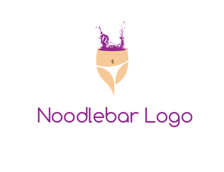 girl in bikini and wine splash vector