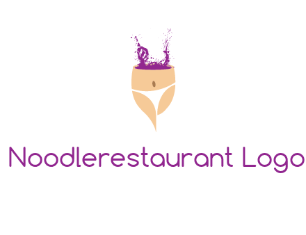 girl in bikini and wine splash vector