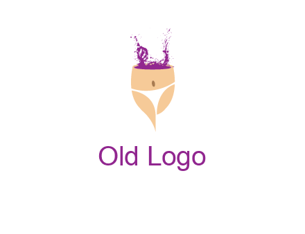 girl in bikini and wine splash vector