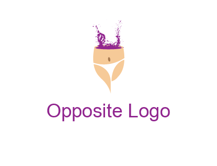 girl in bikini and wine splash vector
