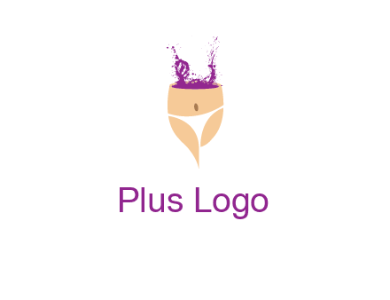 girl in bikini and wine splash vector