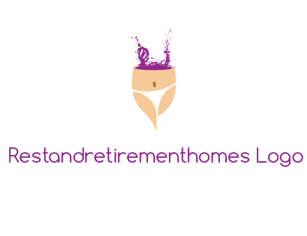 girl in bikini and wine splash vector