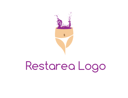 girl in bikini and wine splash vector