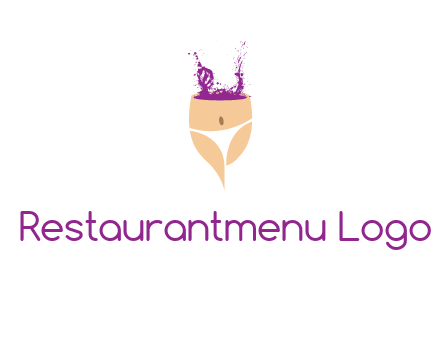 girl in bikini and wine splash vector