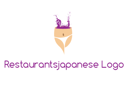 girl in bikini and wine splash vector