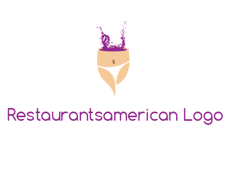 girl in bikini and wine splash vector