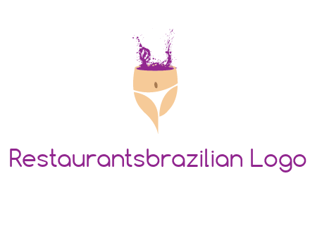 girl in bikini and wine splash vector