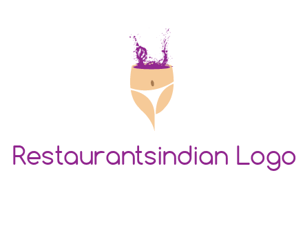 girl in bikini and wine splash vector