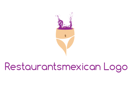 girl in bikini and wine splash vector