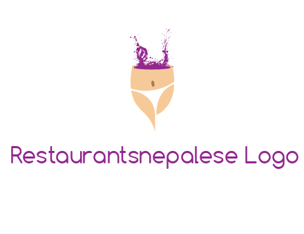 girl in bikini and wine splash vector