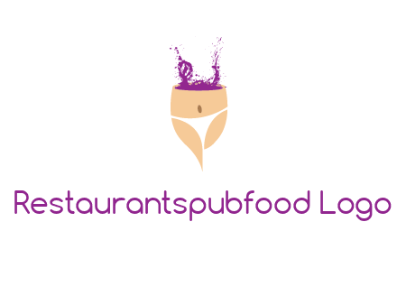 girl in bikini and wine splash vector